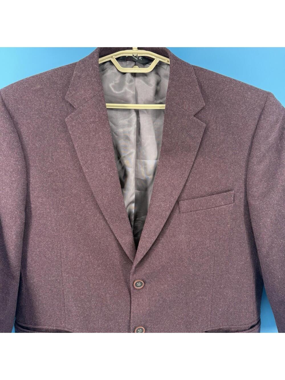 Jos. A. Bank Mens Wine Wool ELBOW PATCHES Sport Coat Blazer Jacket SIZE 44 S